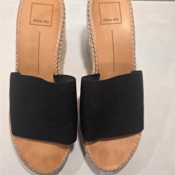 Dolce Vita Espadrille Wedge Sandals Black No Size Google Says 9.5-10? - Picture 9 of 11